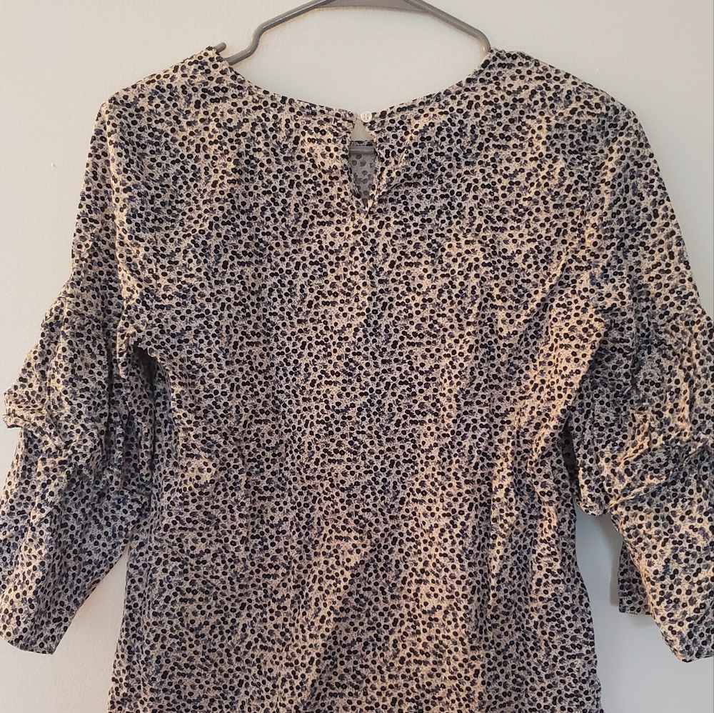 J. Crew Floral Ruffle Sleeve Top - Picture 4 of 5